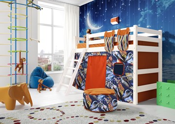 Детская кровать-чердак Соня, Вариант 6 Белый в Алматы