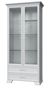 Шкаф-витрина Грация ШР-2, белый, 2 стекла в Алматы