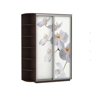 Шкаф 2-дверный Экспресс 1700x600x2200, со стеллажом, Орхидея белая/венге в Алматы