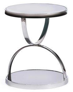 Кофейный столик GROTTO (mod. 9157) металл/дымчатое стекло, 42х42х50, хром в Алматы