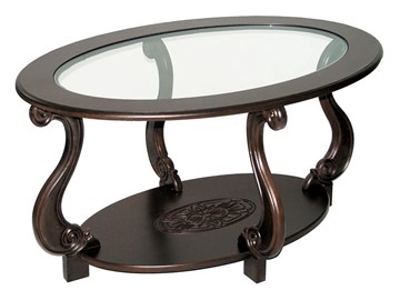 Стеклянный столик в зал Овация-С, темно-коричневый в Алматы