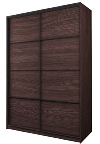 Шкаф 2-х дверный Аллоджио MAX МШ-23-6-16-11, Профиль Черный/Цвет Венге в Алматы