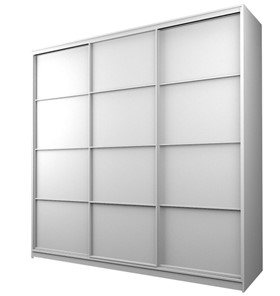 Шкаф 3-х дверный MAX МШ-23-6-24-111, Профиль Белый/Цвет Белый в Алматы