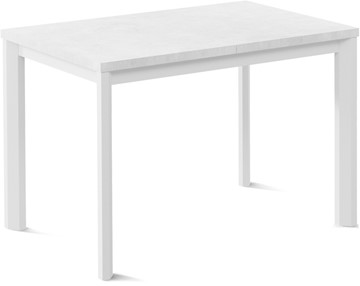 Маленький обеденный стол Нагано-1L (ноги металлические белые, белый цемент) в Алматы