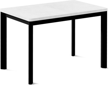 Небольшой стол Токио-1L (ноги металлические черные, белый цемент) в Алматы
