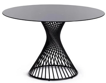 Стол со стеклянной столешницей BERTOIA (mod. GT21) металл/стекло, Black (черный) арт.20595 в Алматы
