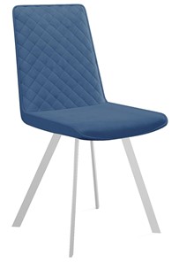 Мягкий стул 202, микровелюр B8 blue, ножки белые в Алматы