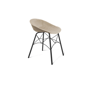 Обеденный стул SHT-ST19-SF1 / SHT-S107 (ванильный крем/черный муар) в Алматы