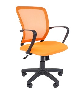 Кресло офисное CHAIRMAN 698 black TW, ткань, цвет оранжевый в Алматы