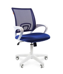 Компьютерное кресло CHAIRMAN 696 white, ткань, цвет синий в Алматы