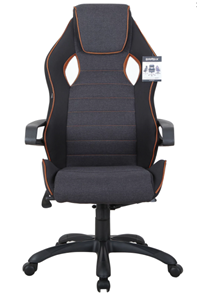 Компьютерное кресло Brabix Techno Pro GM-003 (ткань, черное/серое, вставки оранжевые) в Алматы