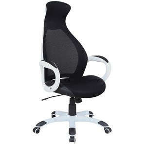 Офисное кресло Brabix Premium Genesis EX-517 (пластик белый, ткань/экокожа/сетка черная) 531573 в Алматы