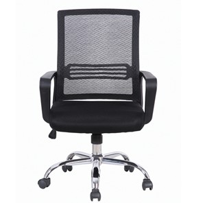 Компьютерное кресло Brabix Daily MG-317 (с подлокотниками, хром, черное) 531833 в Алматы