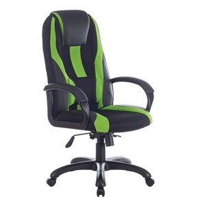 Компьютерное кресло Brabix Premium Rapid GM-102 (экокожа/ткань, черное/зеленое) 532419 в Алматы
