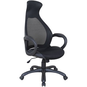 Кресло компьютерное Brabix Premium Genesis EX-517 (пластик черный, ткань/экокожа/сетка черная)   531574 в Алматы