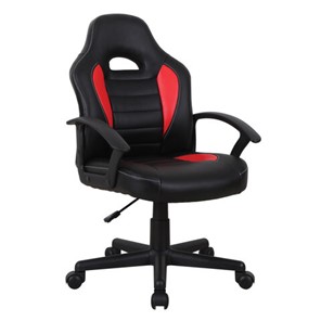 Кресло компьютерное BRABIX "Spark GM-201", экокожа, черное/красное, 532503 в Алматы