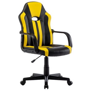 Офисное кресло RABIX "Stripe GM-202", экокожа, черное/желтое, 532510 в Алматы