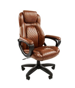 Кресло офисное CHAIRMAN 432, экокожа, цвет коричневый в Алматы