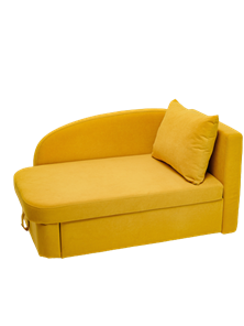 Мягкий диван правый Тедди желтый в Алматы