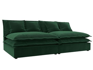 Прямой диван Лига-040, Зеленый (Велюр) в Алматы
