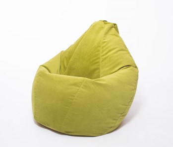 Кресло-мешок Груша малое, велюр однотон, травянное в Алматы