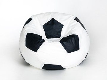 Кресло-мешок Мяч малый, бело-черный в Алматы