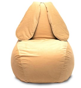 Кресло-мешок Зайка (длинные уши), желтый в Алматы