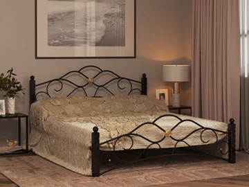 Двуспальная кровать Гарда 3, 160х200, черная в Алматы