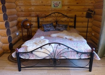 Кровать спальная Фортуна 2, 1600, черный/черный в Алматы