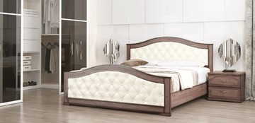 Кровать 2-спальная СВ-Стиль Стиль 1, 160х190, кожзам, с основанием в Алматы