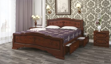 Кровать с выкатными ящиками Карина-6 (Орех) 180х200 в Алматы