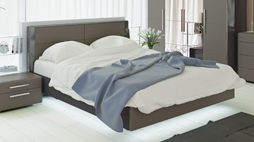 Кровать в спальню Наоми 1600, цвет Фон серый, Джут СМ-208.01.01 в Алматы