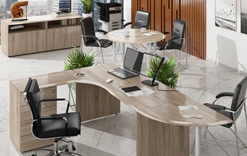 Набор мебели в офис Wave 2, рабочий стол и конференц-стол в Алматы