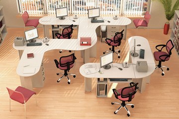 Комплект офисной мебели Классик для 5 сотрудников в Алматы