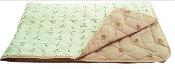Одеяло «Зима-Лето», ткань: тик, материалы: бамбук/верблюжья шерсть в Алматы