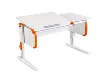 Растущий стол Дэми 1/75-40 (СУТ.25) белый/белый/Оранжевый в Алматы