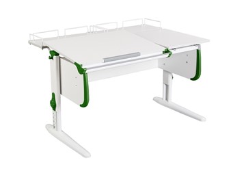 Растущий стол 1/75-40 (СУТ.25) + Polka_z 1/600 (2шт) белый/серый/Зеленый в Алматы