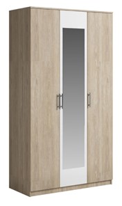 Шкаф 3 двери Genesis Светлана, с зеркалом, белый/дуб сонома в Алматы