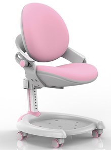 Растущее детское кресло Mealux ZMAX-15 Plus, Y-710 PN Light, белый металл, обивка светло-розовая однотонная в Алматы